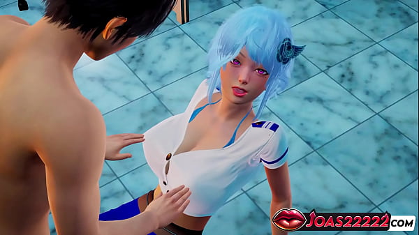 Image Hot Blue Hair Anime Girl Sinwe 3D Hentai - Big Tits Massage with Moans, Standing G-Spot Fingering for Tight Pussy, and Sitting Pussy Licking with Squirt