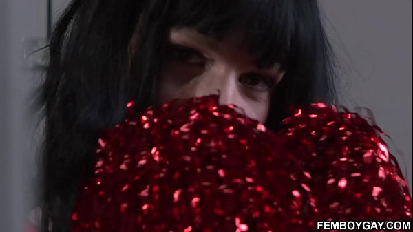 Image A femboy cheerleader, Texas Twink, and jock athlete, Marcus McNeil have threesome sex in the locker room with Marcus' basketball coach Manuel Skye!