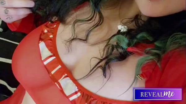 Image RevealMe || CURVY BABE SEE-THROUGH DRESS CHAIR MASTURBATION & TIT PLAY