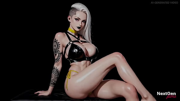 Image Big-tit goth dominatrix getting fucked and filled with cum [AI-generated]