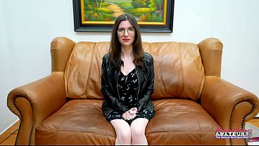 Image Inked Nerdy Hazel OConnor Petite Brunette With Glasses Teases And Sucks!