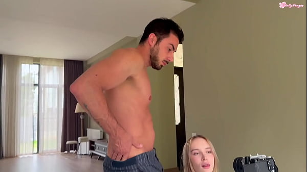 Image deep throat blowjob POV with cum in throat