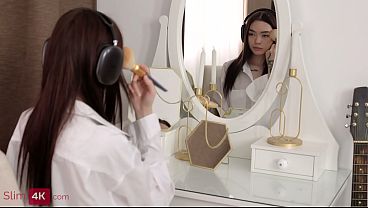 Image Makeup for a petite asian ends creampie