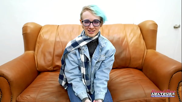 Image Shy Nerdy Petite Blue Haired Blonde Raven Teases With Innocent Deepthroat!