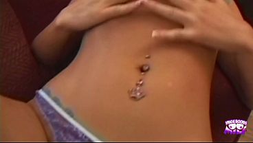 Image Gorgeous brunette babe in sexy lingerie gets fingered and fucked cowgirl at the same time