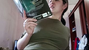 Image While I was reading, my stepbrother took advantage of me and fucked me.