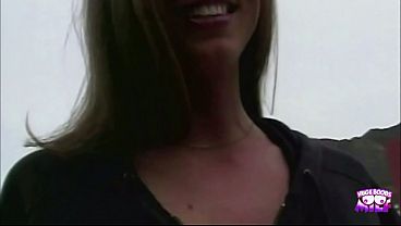 Image A wild brunette gets caught pissing, gets interviewed, and slammed by a buff dude