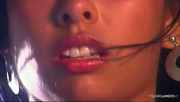 Image As she boards the boat the brunette milf Latina gets into position for anal sex