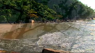 Image Sucking his big cock at the beach ends with the brunette milf having anal sex