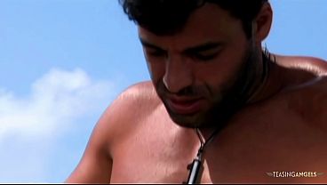 Image Ass eating prepares the blonde milf with big tits for anal sex on the boat