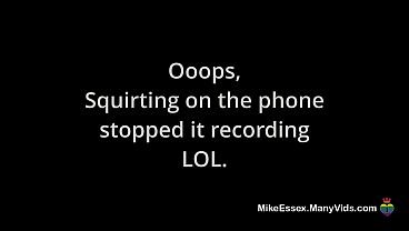 Image Anal dildo fucking and squirting while locked in chastity