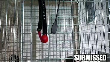Image Olivia Sparkle Rope-Bound and Fucked in the Cage at Submissed
