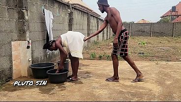 Image Nasty Bitch Fuck her neighbor BBC outside the compound