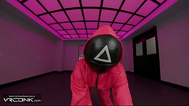 Image VR Conk: Brunette Guard Babe Fucks Hard With a Player in Squid Game Cospaly Parody pt.1