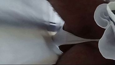 Image Married man makes trans woman ejaculate on the train.