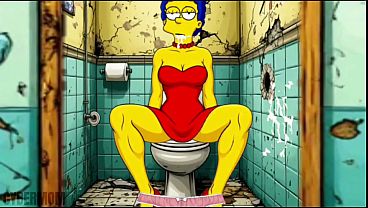 Image Married Housewife Marge Gets Fucked in a Dirty Public Toilet. Cartoon Parody. Glory Hole