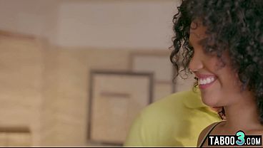 Image Hairy ebony teen Selva Lapiedra needs relaxing massage on two big dicks