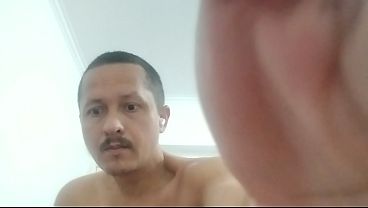 Image Hot guy tidies up his clothes and then masturbates