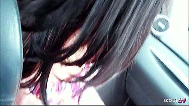 Image Slim Teen with Tattoos and small saggy Tits Pick Up for Hard Fuck by Fat cock older Guy