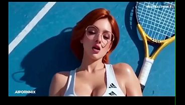 Image 3D AI HQ POV Redhead Riding Big Tits Breast Expansion Tanlines wSound added