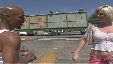 Image She dropped to her knees and began sucking on his massive rod, before letting him fuck her...