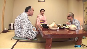 Image After finishing their lunch these sexy people enjoyed a great fuck fest with a girl.