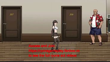 Image Cute brunette having sex with many men in Dk city fantasy hentai game