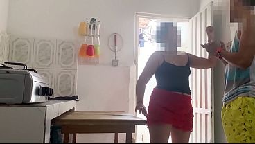 Image MILF Latina with a huge butt receives anal sex while standing in the kitchen POV
