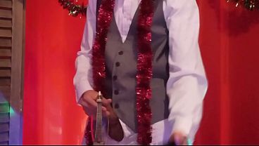 Image Happy New Year! The cute French-Asian twink Jon Arteen jerks off, ejaculates into a glass, and drinks his own semen