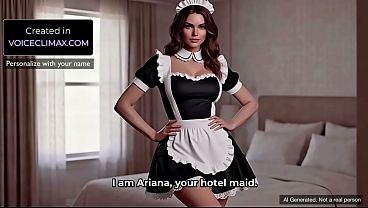 Image Hot Hotel Maid finds you jerking off and she wants to finish the job - AI Generated POV JOI