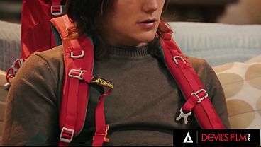 Image DEVILS FILM - Busty Stepmom Gets Horny While Catching Her Stepson Jerking And Finishes Him Off