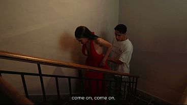 Image Latina stepsister gets horny while everyone is downstairs at a family dinner.