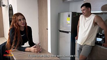 Image Cuckolded Husband Fucks His Busty Neighbor While His Wife Showers - Andrea Castro & Lian Grey