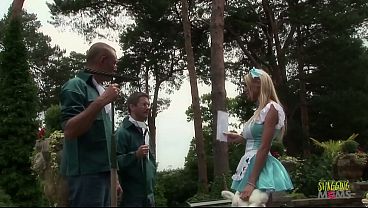 Image She loves sperm so much that she fucks two guys and then takes a huge load of cum