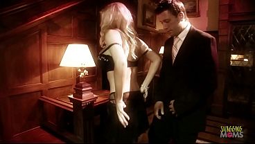 Image Her deep hole is cock hungry so this hot blonde milf allows a guy to fuck her hard