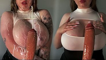 Image How many times can you cum looking at those big tits?