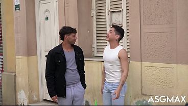 Image ASGMAX - Lost in Barcelona - Hunk Tourist Johnny Hackson Gets Sweaty Bareback Ride from Hung Local Luka