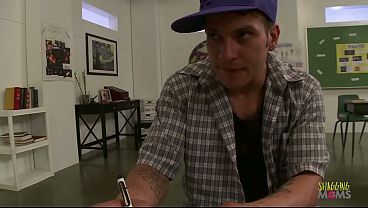 Image Constantly staring at the big tits of his blonde milf teacher leads to a blowjob and doggy style