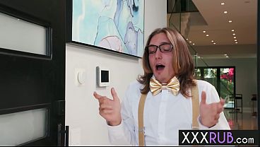 Image Beautiful blonde teen River Lynn delivered hot pizza to big cock Axel Haze