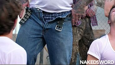 Image Greyson Myles And Eddie Patrick Having A Group Outdoor Sex