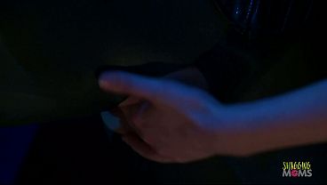 Image A battle between the criminal and the blonde and brunette milfs with fake boobs turns into group sex