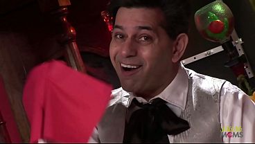 Image Two blonde milfs and a brunette with an amazing ass are sharing two big dicks in group sex