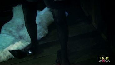 Image As the blonde milf gets up the stairs her big tits get grabbed by the vampire