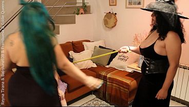 Image 3 brujas (una de ellas embarazada) me utilizan y me visten de mucama para invocar al demonio