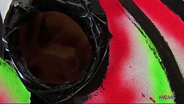 Image A gloryhole is the only place the gorgeous blonde milf can get a big cock for doggy style