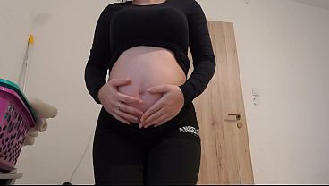 Image My Indian Pregnant Pervez Stepsister masturbates in the bathroom and makes a camel toe pussy and then wants to sit on you with her big ass