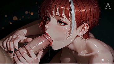 Image ATKINS ANIME HEAVEN - Her Mouth Stretched Wide Around His Massive Cock Begging For His Cum To Cover Her Face - [AI]