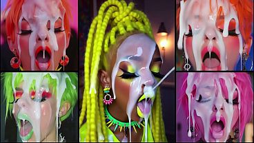 Image Compilation about blowjob, futanaria, face semen, body semen and high-heels