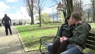 Image A poor cuck eats cum flowing out from his wife's pussy after she was fucked in all her holes by a strange Black man