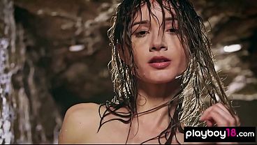 Image Totally sultry Ukrainian teen Vi Shy slips out of her tiny black bikini